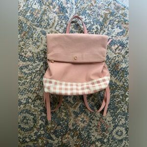 LC Backpack Purse, Pink Gingham